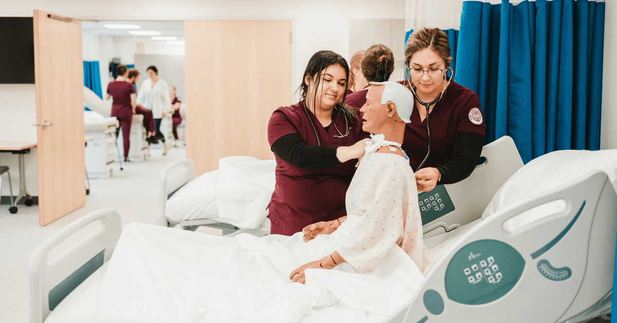 SJC students in the center for nursing innovation