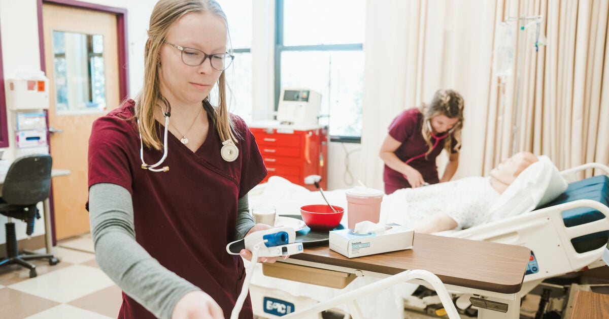 Saint Joe's nursing students